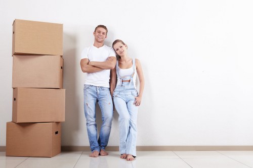 Moving team preparing a home relocation in Claphampark