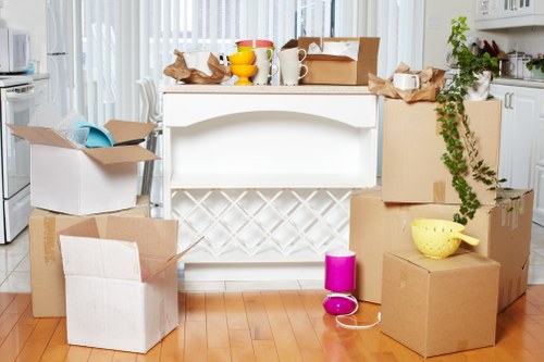 Finished packing boxes prepared for a smooth move in Claphampark