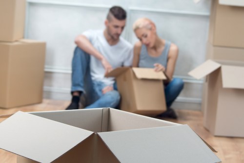 Careful handling of large household furniture during a Claphampark move