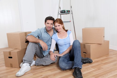 A loaded van showing cubic-yard style pricing for removals