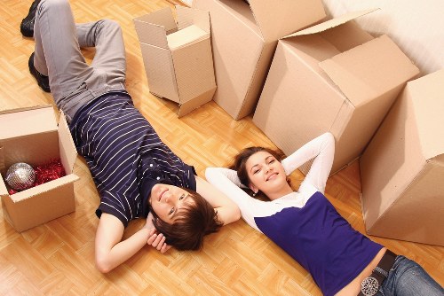 Careful packing supplies and labelled boxes for a Claphampark relocation