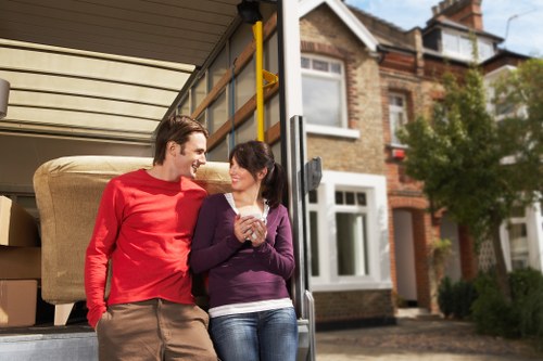 Securing furniture and boxes inside a moving van