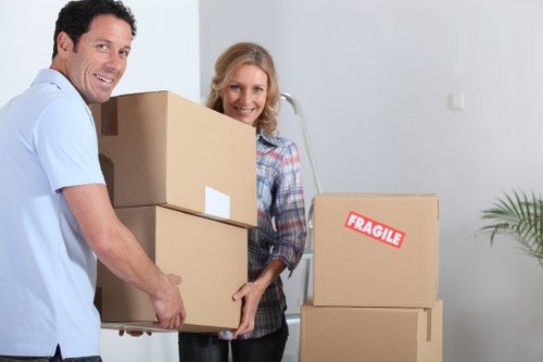 Organised moving day packing process for home moves in Claphampark